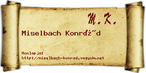 Miselbach Konrád névjegykártya